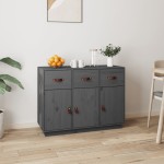 vidaXL Servantă, gri, 100x40x75 cm, lemn masiv de pin vidaXL Servantă, gri, 100x40x75 cm, lemn masiv de pin