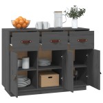 vidaXL Servantă, gri, 100x40x75 cm, lemn masiv de pin vidaXL Servantă, gri, 100x40x75 cm, lemn masiv de pin