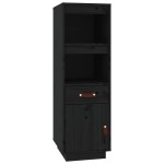 vidaXL Dulap înalt, negru, 34x40x108,5 cm, lemn masiv de pin