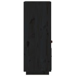 vidaXL Dulap înalt, negru, 34x40x108,5 cm, lemn masiv de pin