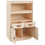 vidaXL Dulap înalt, 67x40x108,5 cm, lemn masiv de pin vidaXL Dulap înalt, 67x40x108,5 cm, lemn masiv de pin