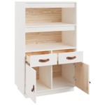vidaXL Dulap înalt, alb, 67x40x108,5 cm, lemn masiv de pin