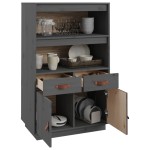 vidaXL Dulap înalt, gri, 67x40x108,5 cm, lemn masiv de pin