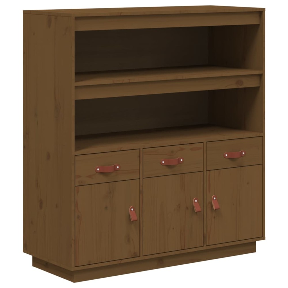 vidaXL Dulap înalt, maro miere, 100x40x108,5 cm, lemn masiv pin