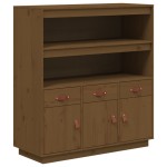 vidaXL Dulap înalt, maro miere, 100x40x108,5 cm, lemn masiv pin