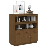 vidaXL Dulap înalt, maro miere, 100x40x108,5 cm, lemn masiv pin