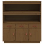 vidaXL Dulap înalt, maro miere, 100x40x108,5 cm, lemn masiv pin