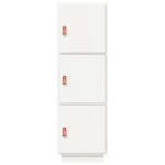 vidaXL Dulap înalt, alb, 34x40x108,5 cm, lemn masiv de pin