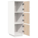 vidaXL Dulap înalt, alb, 34x40x108,5 cm, lemn masiv de pin
