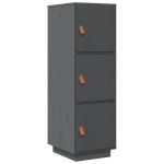 vidaXL Dulap înalt, gri, 34x40x108,5 cm, lemn masiv de pin vidaXL Dulap înalt, gri, 34x40x108,5 cm, lemn masiv de pin