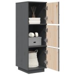 vidaXL Dulap înalt, gri, 34x40x108,5 cm, lemn masiv de pin vidaXL Dulap înalt, gri, 34x40x108,5 cm, lemn masiv de pin