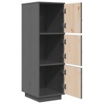 vidaXL Dulap înalt, gri, 34x40x108,5 cm, lemn masiv de pin vidaXL Dulap înalt, gri, 34x40x108,5 cm, lemn masiv de pin