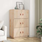 vidaXL Dulap înalt, 67x40x108,5 cm, lemn masiv de pin vidaXL Dulap înalt, 67x40x108,5 cm, lemn masiv de pin