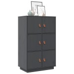 vidaXL Dulap înalt, gri, 67x40x108,5 cm, lemn masiv de pin vidaXL Dulap înalt, gri, 67x40x108,5 cm, lemn masiv de pin
