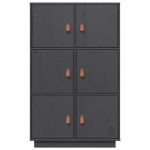 vidaXL Dulap înalt, gri, 67x40x108,5 cm, lemn masiv de pin vidaXL Dulap înalt, gri, 67x40x108,5 cm, lemn masiv de pin