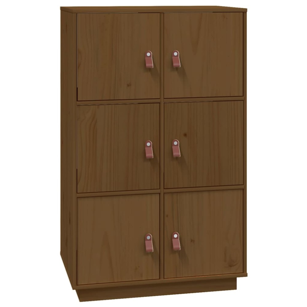 vidaXL Dulap înalt, maro miere, 67x40x108,5 cm, lemn masiv de pin