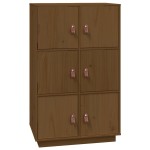vidaXL Dulap înalt, maro miere, 67x40x108,5 cm, lemn masiv de pin