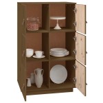 vidaXL Dulap înalt, maro miere, 67x40x108,5 cm, lemn masiv de pin