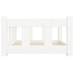vidaXL Pat pentru câini, alb, 65,5x50,5x28 cm, lemn masiv de pin vidaXL Pat pentru câini, alb, 65,5x50,5x28 cm, lemn masiv de pin