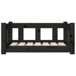 vidaXL Pat pentru câini, negru, 65,5x50,5x28 cm, lemn masiv de pin vidaXL Pat pentru câini, negru, 65,5x50,5x28 cm, lemn masiv de pin