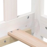 vidaXL Pat de zi, 90x200 cm, alb, lemn masiv de pin