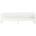 vidaXL Pat extensibil de zi, alb, 2x(80x200) cm, lemn masiv de pin vidaXL Pat extensibil de zi, alb, 2x(80x200) cm, lemn masiv de pin