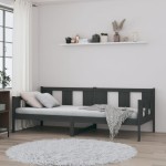 vidaXL Pat de zi, gri, 80x200 cm, lemn masiv de pin