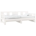 vidaXL Pat extensibil de zi, alb, 2x(90x200) cm, lemn masiv de pin