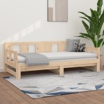 vidaXL Pat extensibil de zi, 2x(80x200) cm, lemn masiv de pin vidaXL Pat extensibil de zi, 2x(80x200) cm, lemn masiv de pin