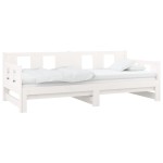 vidaXL Pat extensibil de zi, alb, 2x(80x200) cm, lemn masiv de pin