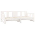 vidaXL Pat extensibil de zi, alb, 2x(80x200) cm, lemn masiv de pin