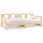 vidaXL Pat extensibil de zi, 2x(90x190) cm, lemn masiv de pin