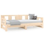 vidaXL Pat extensibil de zi, 2x(90x190) cm, lemn masiv de pin