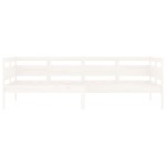 vidaXL Pat de zi, 90x200 cm, alb, lemn masiv de pin vidaXL Pat de zi, 90x200 cm, alb, lemn masiv de pin