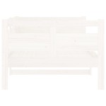 vidaXL Pat de zi, 90x200 cm, alb, lemn masiv de pin vidaXL Pat de zi, 90x200 cm, alb, lemn masiv de pin