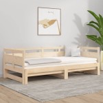 vidaXL Pat de zi extensibil, 2x(80x200) cm, lemn masiv de pin
