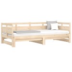 vidaXL Pat de zi extensibil, 2x(90x190) cm, lemn masiv de pin