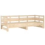 vidaXL Pat de zi extensibil, 2x(90x190) cm, lemn masiv de pin