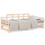 vidaXL Pat extensibil de zi, 2x(80x200) cm, lemn masiv de pin