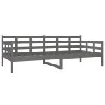 vidaXL Pat de zi, gri, 90x200 cm, lemn masiv de pin