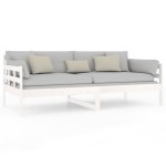 vidaXL Pat de zi, alb, 90x190 cm, lemn masiv de pin vidaXL Pat de zi, alb, 90x190 cm, lemn masiv de pin