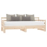 vidaXL Pat extensibil de zi, 2x(90x200) cm, lemn masiv de pin vidaXL Pat extensibil de zi, 2x(90x200) cm, lemn masiv de pin