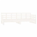 vidaXL Pat extensibil de zi, alb, 2x(90x200) cm, lemn masiv de pin vidaXL Pat extensibil de zi, alb, 2x(90x200) cm, lemn masiv de pin