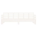 vidaXL Pat extensibil de zi, alb, 2x(90x200) cm, lemn masiv de pin vidaXL Pat extensibil de zi, alb, 2x(90x200) cm, lemn masiv de pin