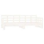 vidaXL Pat de zi extensibil, alb, 2x(80x200) cm, lemn masiv de pin