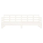 vidaXL Pat de zi extensibil, alb, 2x(80x200) cm, lemn masiv de pin