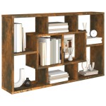 vidaXL Raft de perete, stejar fumuriu, 85x16x52,5 cm, lemn compozit
