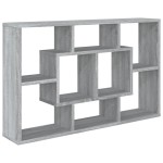 vidaXL Raft de perete, sonoma gri, 85x16x52,5 cm, lemn compozit vidaXL Raft de perete, sonoma gri, 85x16x52,5 cm, lemn compozit