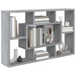 vidaXL Raft de perete, sonoma gri, 85x16x52,5 cm, lemn compozit vidaXL Raft de perete, sonoma gri, 85x16x52,5 cm, lemn compozit