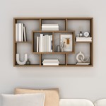 vidaXL Raft de perete, stejar maro, 85x16x52,5 cm, lemn compozit